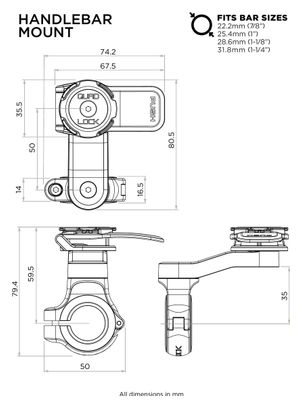 Quad Lock Motorcylce Mount V2 per Smartphone