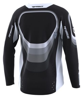 Maillot de manga larga para niños Troy Lee Designs Sprint Negro/Gris