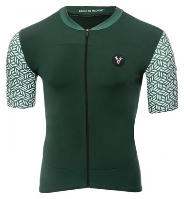 LeBram Korte Mouw Jersey Aspin Agave Green Slim Fit