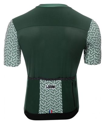 LeBram Korte Mouw Jersey Aspin Agave Green Slim Fit