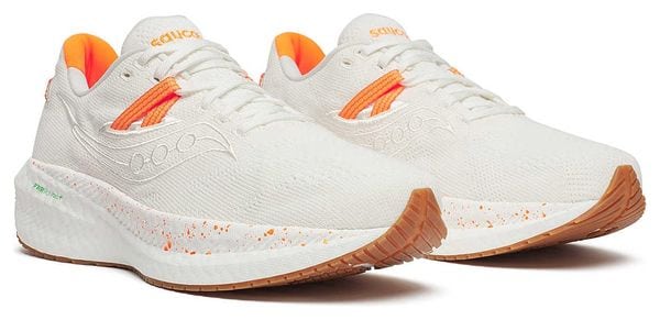 Chaussures Running Saucony Triumph RFG Blanc/Orange Homme