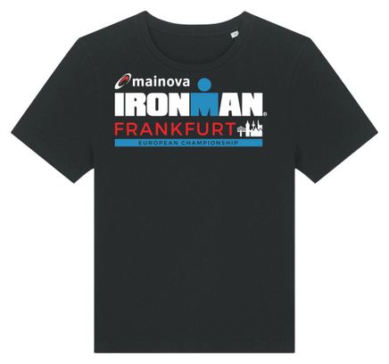 Dames Ironman Frankfurt Zwart Korte Mouw T-Shirt
