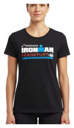 Dames Ironman Frankfurt Zwart Korte Mouw T-Shirt