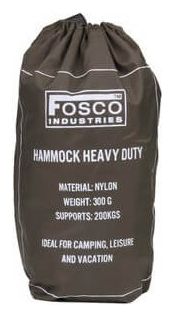 Fosco Industries mini hamac robuste avec sac de rangement-Vert armée