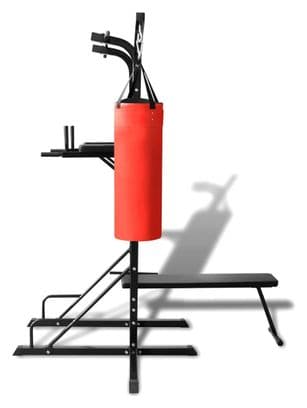 Tour de puissance chaise romaine avec banc pour abdominaux et sac de frappe musculation fitness