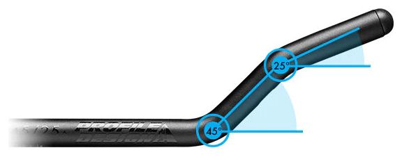 Prolongateurs Profil Design Supersonic Ergo+ 45/25 SLC Carbone Noir