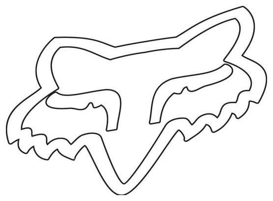 Fox Racing Shox Aufkleber Fox Head 25.5cm Weiß