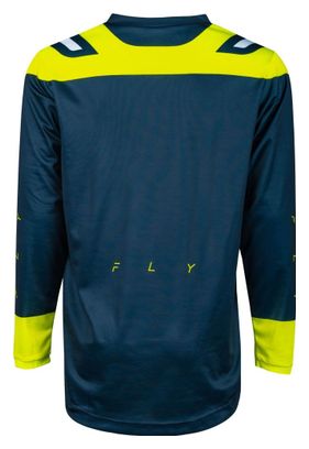 Maillot Manches Longues Fly F-16 Navy/Jaune Fluo/Blanc