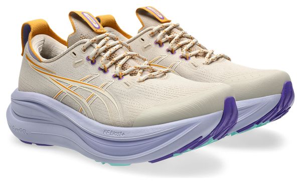 Chaussures Running Asics Gel-Nimbus 28 TR Beige/Violet Femme