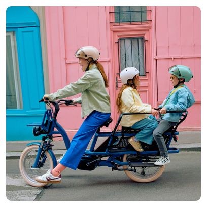 Vélo Cargo GAYA  L'Incroyable Le Long  Amande  pack Enfant