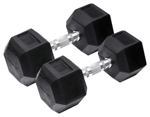 Orange Gym Haltères hexagonales 2x4 kg Noir