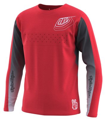 Troy Lee Designs Sprint Richter Race Red Kids Long Sleeve Jersey