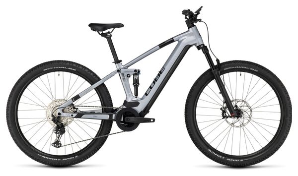 VTT Électrique Tout-Suspendu Cube Stereo Hybrid 120 Race 750 Shimano Deore/XT 12V 750 Wh 29'' Argent Polar 2023