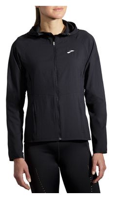 Chaqueta Brooks Canopy Negra Cortavientos Impermeable para Mujer