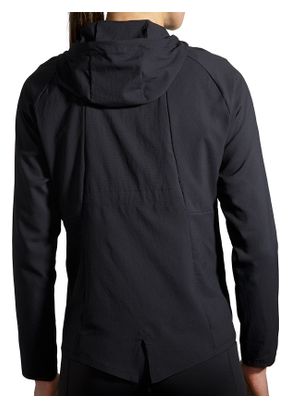 Chaqueta Brooks Canopy Negra Cortavientos Impermeable para Mujer