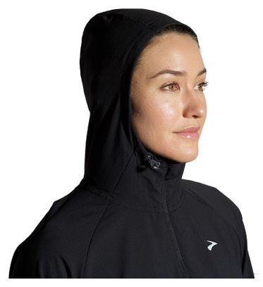 Brooks Canopy Jacket Black Women's Waterproof Windbreaker