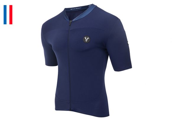 Maillot Manches Courtes LeBram Allos Bleu Coupe Ajustée