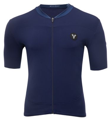 LeBram Allos Korte Mouw Jersey Blauw Slim Fit