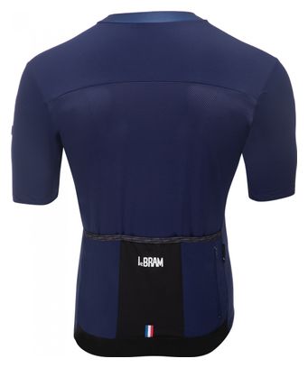 Maillot Manches Courtes LeBram Allos Bleu Coupe Ajustée