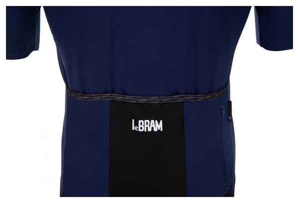 Maillot Manches Courtes LeBram Allos Bleu Coupe Ajustée