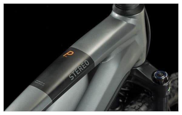 Cube Stereo Hybrid 120 Pro 750 Suspensión total eléctrica MTB Shimano Deore 12S 750 Wh 27.5'' Flash Gris 2023