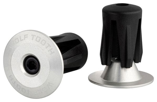 Wolf Tooth Alloy Bar End Plugs Silver
