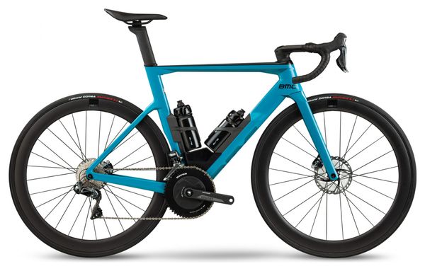 Vélo de Route BMC Timemachine Road 01 Three Shimano Ultegra Di2 11V 700 mm Bleu Petrol Noir 2021