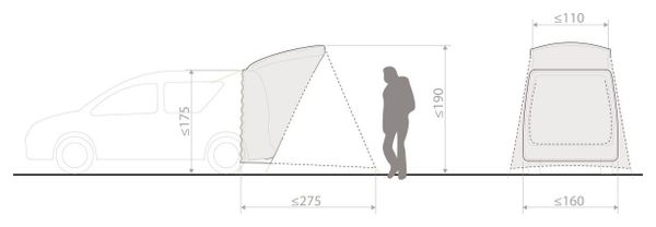 Vaude Drive Trunk Vehicle Tent Green
