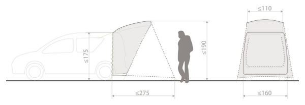 Fahrzeugzelt Vaude Drive Trunk Grün
