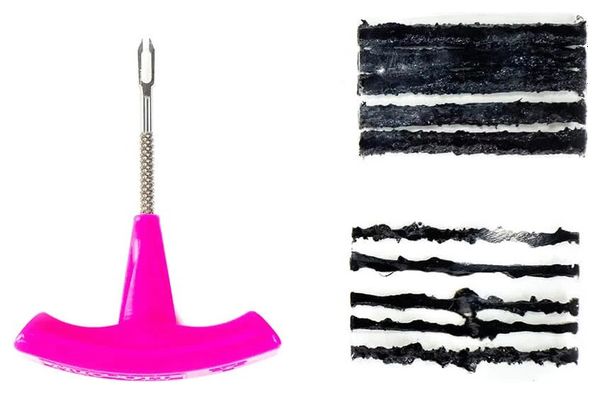 Kit de Mèches de Réparation Tubeless Muc-Off Puncture Plug Outil + 10 Mèches