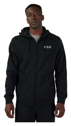 Fox Flora Hoodie mit Reißverschluss Schwarz