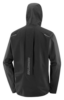 Chaqueta impermeable Salomon Bonatti Trail Negra Hombre