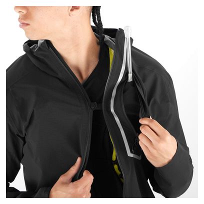 Chaqueta impermeable Salomon Bonatti Trail Negra Hombre