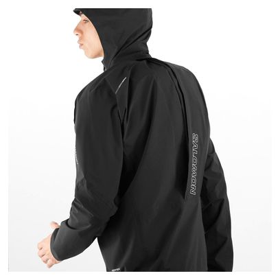 Chaqueta impermeable Salomon Bonatti Trail Negra Hombre