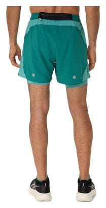 Asics Road 2-in-1 Short 5in Green Men's