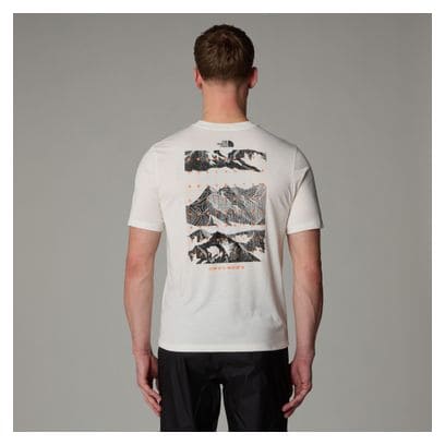 T-Shirt Manches Courtes Homme The North Face Foundation Mountains Faces Blanc