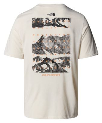 T-Shirt Manches Courtes Homme The North Face Foundation Mountains Faces Blanc