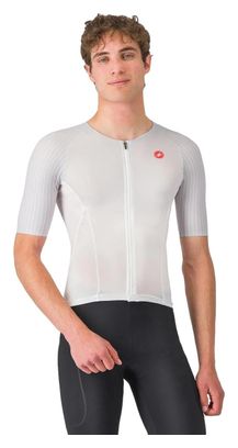 Castelli Free Speed 3 Race Top Kurzarm Trikot Herren Weiß Grau