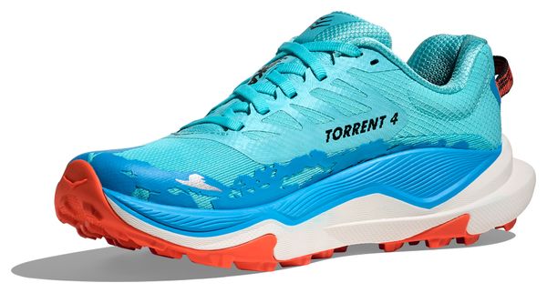 Hoka Torrent 4 Scarpe da trail da donna blu/arancio