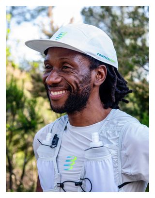 Compressport 5-Panel Star Cap - White/Blue/Green