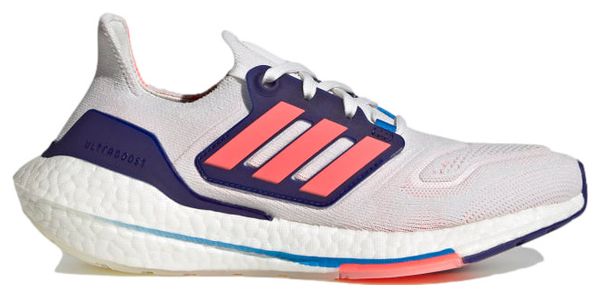 adidas UltraBoost 22 White Blue Women's Running Shoes