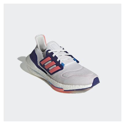 adidas UltraBoost 22 White Blue Women's Running Shoes