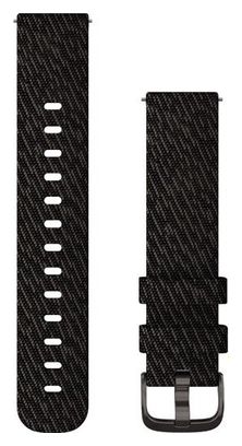 Cinturini Garmin a sgancio rapido in nylon da 20 mm, intrecciati al pepe nero