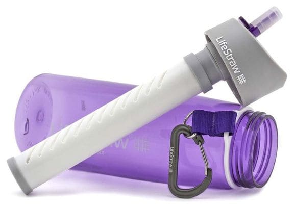 LifeStraw Go2  filtre d'eau bouteille avec paille de filtre intégrée violet