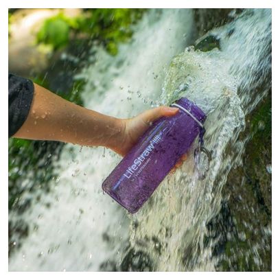 LifeStraw Go2  filtre d'eau bouteille avec paille de filtre intégrée violet