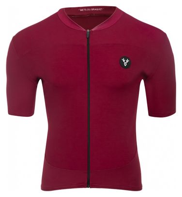 Maglia LeBram Allos manica corta bordeaux vestibilità attillata