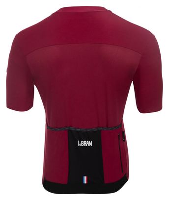 Maglia LeBram Allos manica corta bordeaux vestibilità attillata