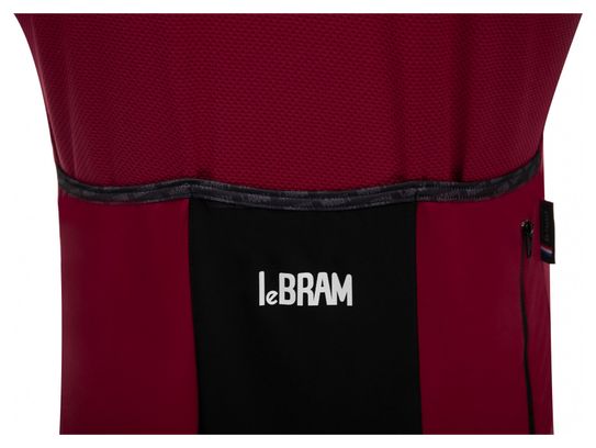 Maglia LeBram Allos manica corta bordeaux vestibilità attillata