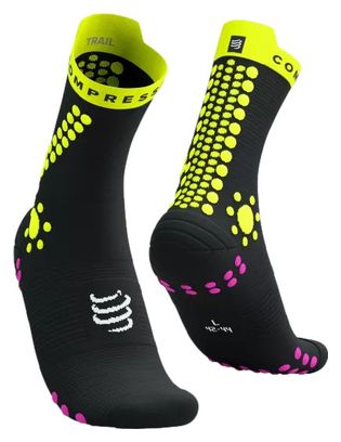 Compressport Pro Racing Socks v4.0 Trail Negro/Amarillo