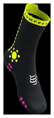 Chaussettes Compressport Pro Racing Socks v4.0 Trail Noir/Jaune